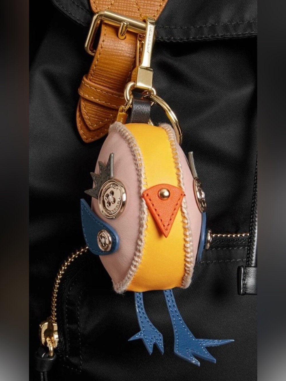 NWT Burberry Derek The Bird leather bag charm and keyring NWB - Picture 12 of 13